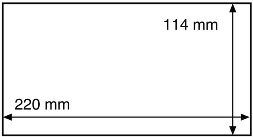 Banknoten-Hüllen aus glasklarer PVC-Folie, 220 x 114 mm, 50er-Packung